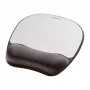Fellowes muismat met polssteun - memory foam muismat met zacht schuimkussen - ergonomische muismat voor computer, laptop, thuiswerksituatie - compatibel met laser- en optische muizen - zilver