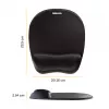 Fellowes muismat polssteun memory foam muismat ergonomische muismat zwart