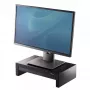 Fellowes computermonitorstandaard met 3 hoogtestanden - Designer Suites monitorverhoging met opbergvak - ergonomische verstelbare monitorstandaard voor computer - max. gewicht 18 kg / max. grootte 21 inch - zwart/parelwit