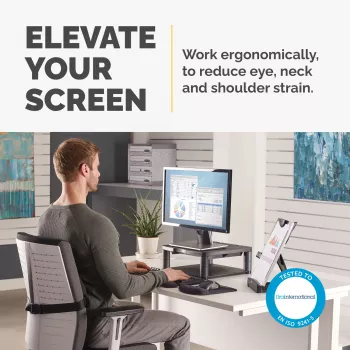 Fellowes Premium Monitor Riser grafiet, vrijstaand, 36 kg, 53,3 cm (21 inch), hoogteverstelling, grafiet