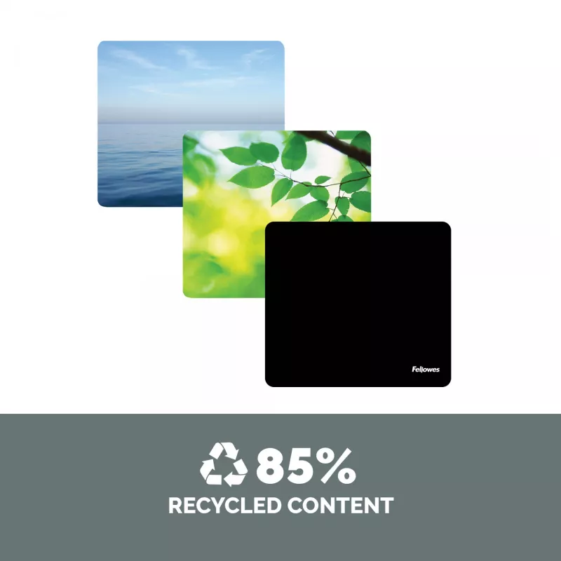 Fellowes Earth Series muismat Leaves, groen, afbeelding, kunststof, rubber, antislipbasis