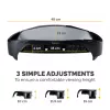 Fellowes computermonitorstandaard met 3 hoogte-instellingen – Smart Suites Monitor Riser Plus met opbergruimte – Ergonomische verstelbare monitorstandaard voor computer – Max. gewicht 10 kg/Max. formaat 21 inch – zwart