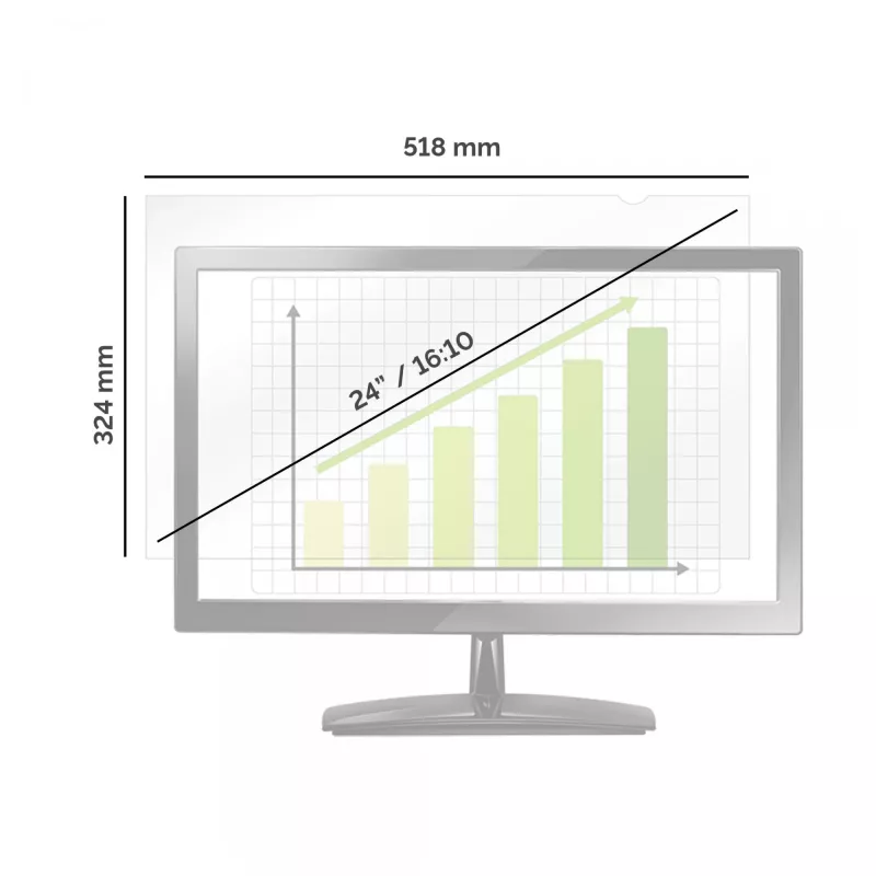 Fellowes PrivaScreen 61 cm (24 inch) monitor frameloos privacyfilter