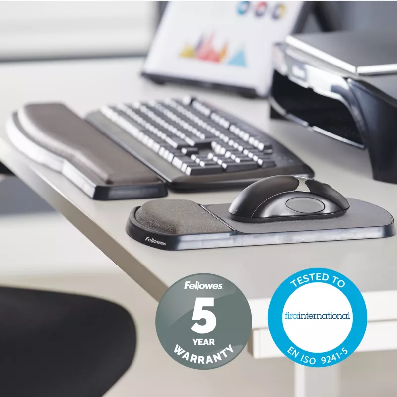 Fellowes hoekverstelbare muismat-polssteun Premium Gel