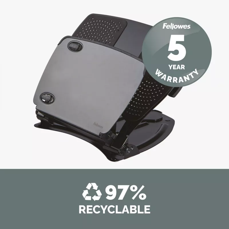 Fellowes Professional Series laptop-workstation, zwart, metaal, 85 - 245 mm, 400 mm, 58 mm, 341 mm