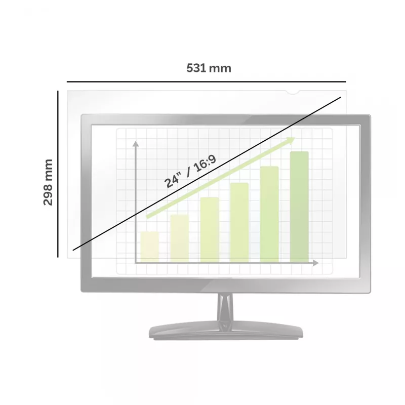 Fellowes PrivaScreen 61 cm (24 inch) monitor frameloos privacyfilter
