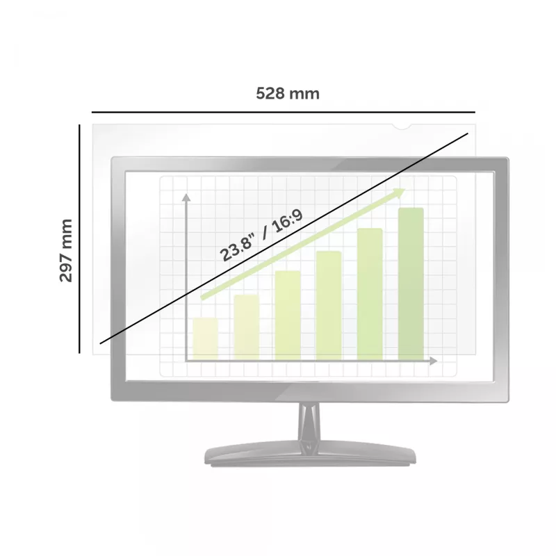 Fellowes 4816901 privacyfilter 60,5 cm (23,8 inch) monitor frameloos privacyfilter