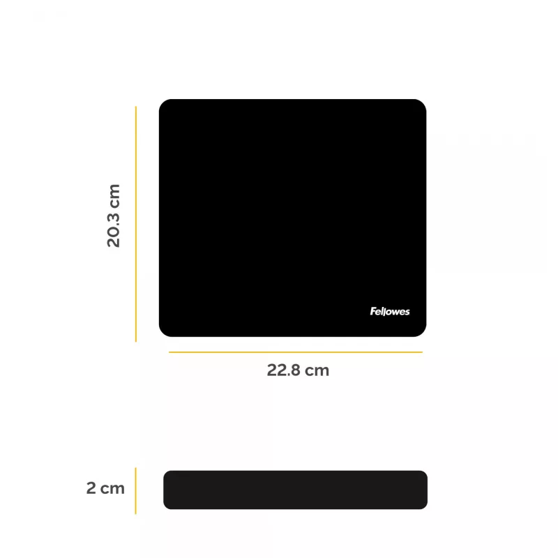 Fellowes Earth Series muismat – zwart, zwart, effen, antislip ondergrond