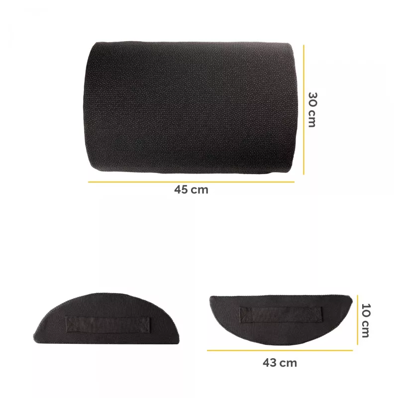 Fellowes Voetsteun onder het bureau Breyta voetsteunkussen, zwart, polyester, 45 cm, 30 cm, 450 mm, 300 mm