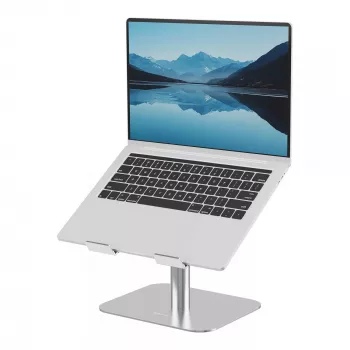 Fellowes Alumia Laptop-Riser – bureau-laptopstandaard, max. grootte 15 inch, max. gewicht 5 kg, zilver