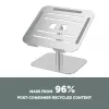 Fellowes Alumia Laptop-Riser – bureau-laptopstandaard, max. grootte 15 inch, max. gewicht 5 kg, zilver