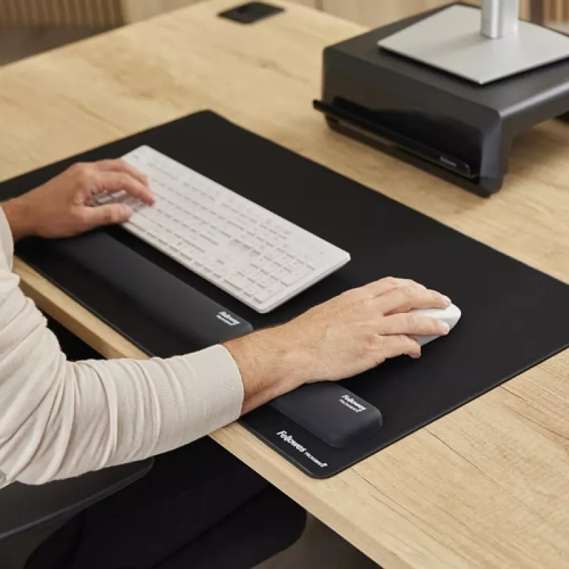 Fellowes Polssteun Breyta Palm Rest met antibacteriële bescherming ergonomische polssteun zwart