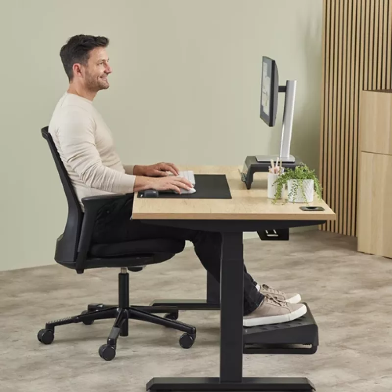 Fellowes Polssteun Breyta Palm Rest met antibacteriële bescherming ergonomische polssteun zwart