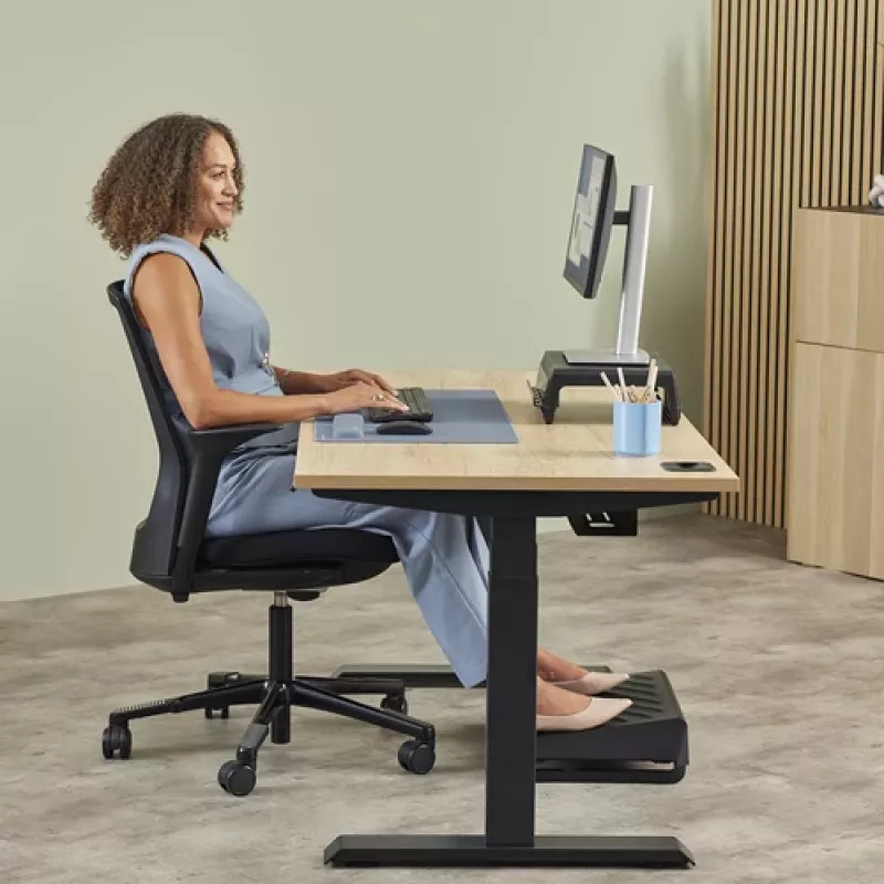 Fellowes Polssteun Breyta polssteun met antibacteriële bescherming ergonomische polssteun Marine