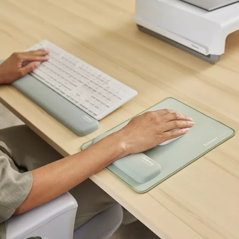 Fellowes Polssteun Breyta Palm Rest met antibacteriële bescherming ergonomische polssteun Sage