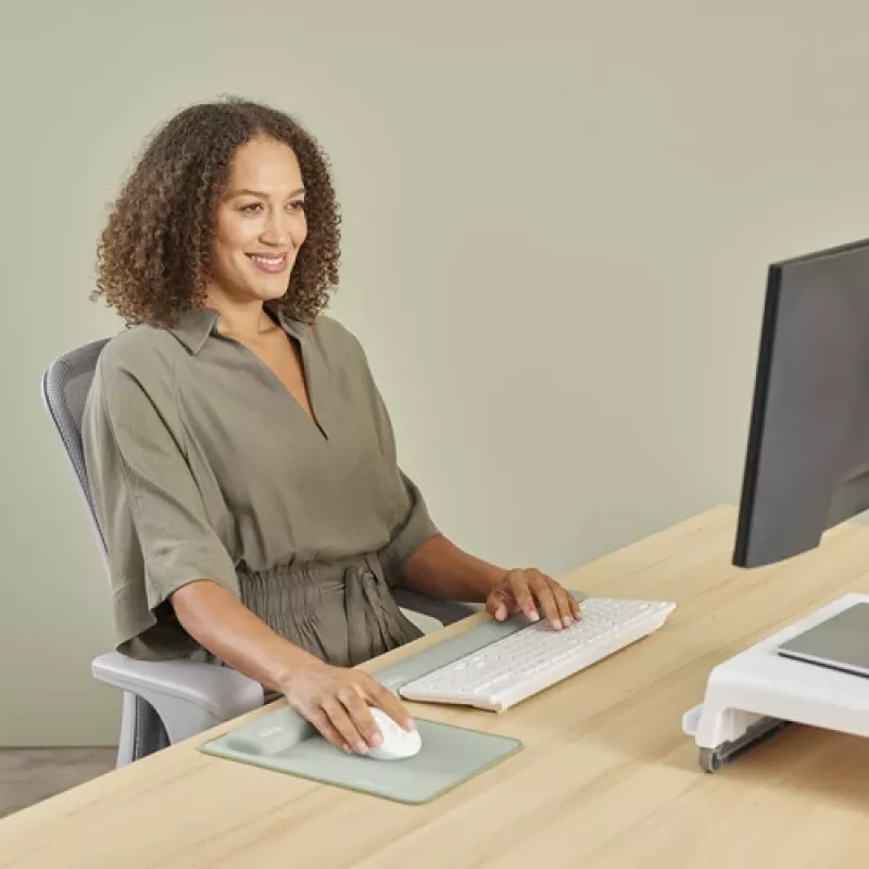Fellowes Polssteun Breyta Palm Rest met antibacteriële bescherming ergonomische polssteun Sage