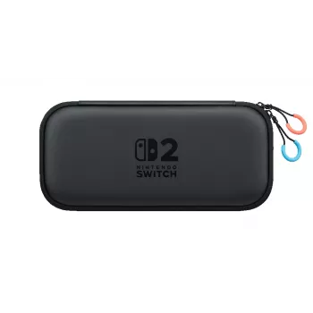 Nintendo Switch 2 draagtas & beeldschermbescherming, harde schaal, Nintendo, zwart, Nintendo Switch 2, rits, 142 mm