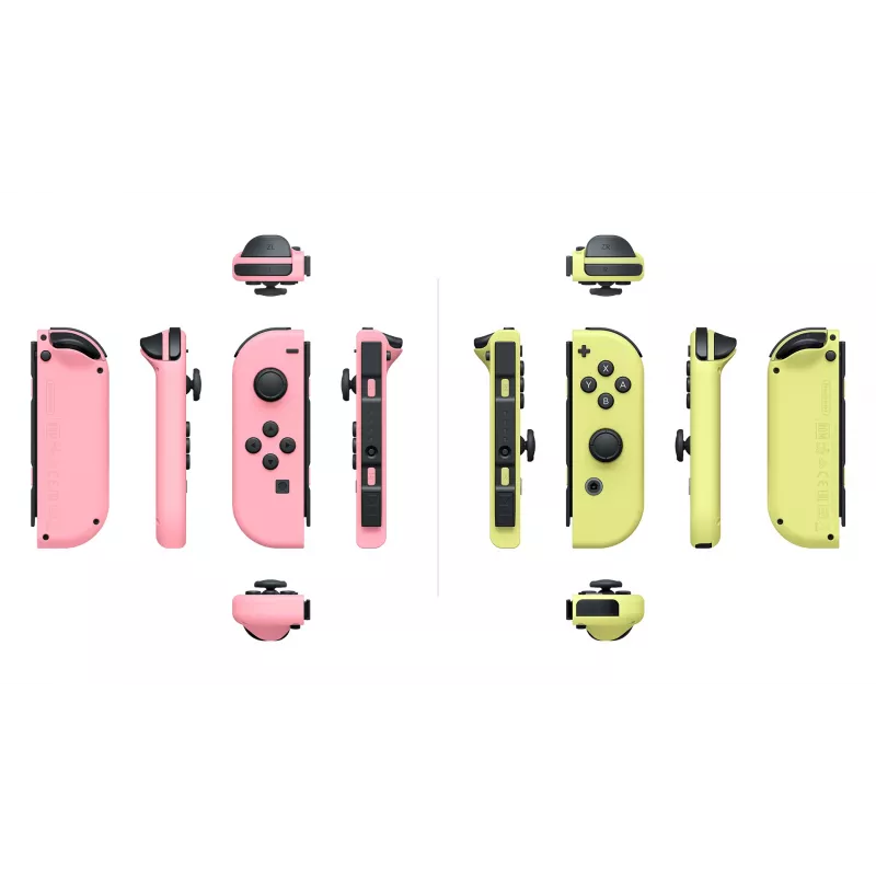 Nintendo 10011583 gaming-controller roze, geel Bluetooth gamepad analoog/digitaal Nintendo Switch, Nintendo Switch OLED