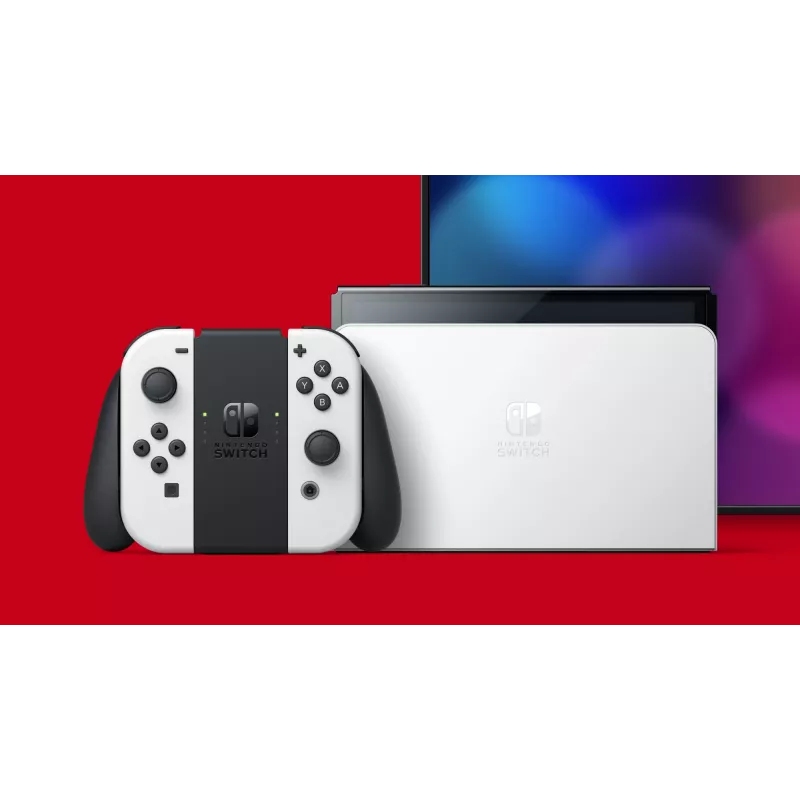 Nintendo Switch OLED draagbare spelconsole 17,8 cm (7″) 64 GB touchscreen Wi-Fi zwart, wit