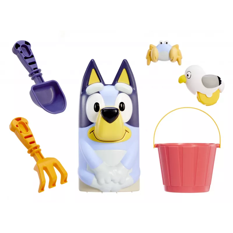 Little Tikes Bluey Beach Day zandbak, vierkant, kunststof, blauw, zandbak