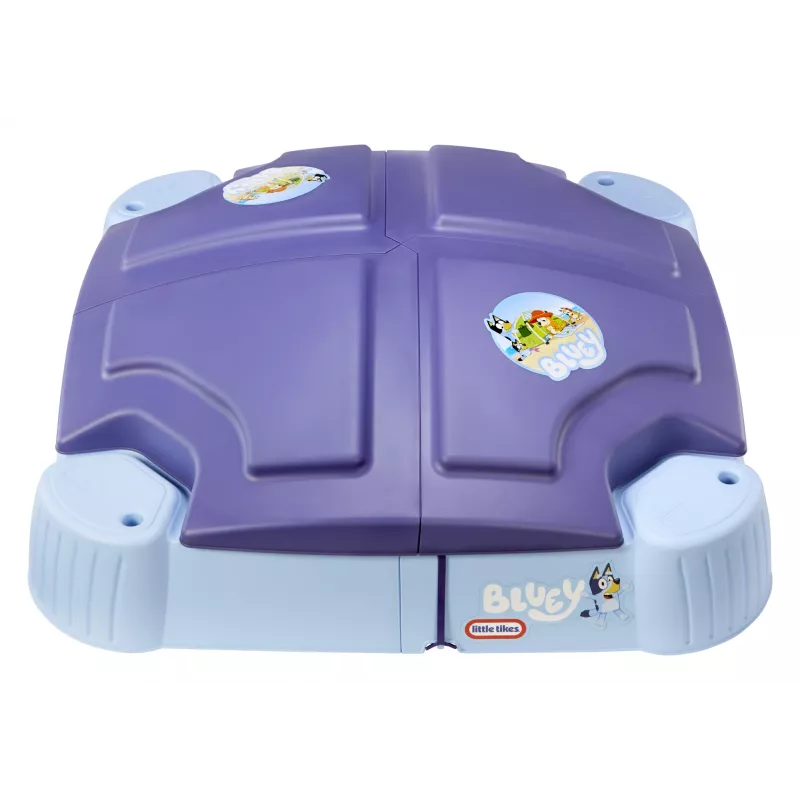 Little Tikes Bluey Beach Day zandbak, vierkant, kunststof, blauw, zandbak