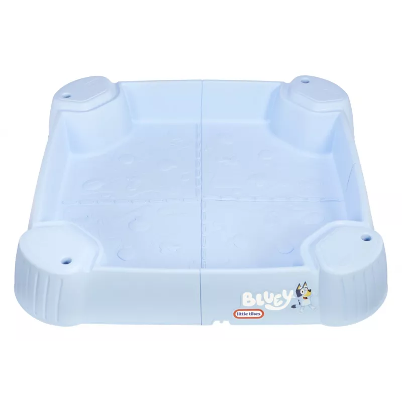 Little Tikes Bluey Beach Day zandbak, vierkant, kunststof, blauw, zandbak