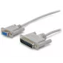 StarTech.com 10 ft cross-wired DB9 naar DB25 seriële nullmodemkabel - F/M