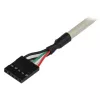 StarTech.com 2-poorts USB A female slotplaat adapter, 2 x IDC, 2 x USB A, 0,286 m, zilver