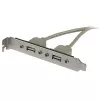 StarTech.com 2-poorts USB A female slotplaat adapter, 2 x IDC, 2 x USB A, 0,286 m, zilver