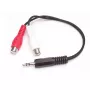 StarTech.com 6in stereo-audiokabel – 3,5 mm stekker naar 2x cinch-bus