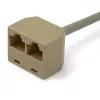 StarTech.com 2-naar-1 RJ45 splitter kabeladapter - F/M, 10/100Base-T(X), Cat5e, grijs, polyvinylchloride (PVC), 0,33 m, stekker/bus