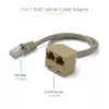 StarTech.com 2-naar-1 RJ45 splitter kabeladapter - F/M, 10/100Base-T(X), Cat5e, grijs, polyvinylchloride (PVC), 0,33 m, stekker/bus