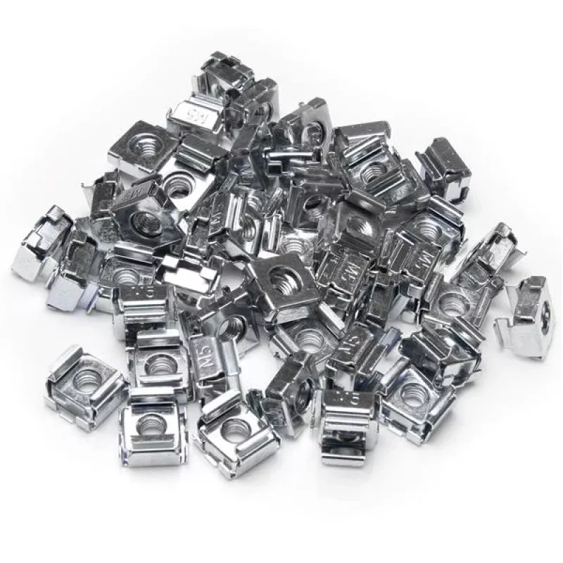 StarTech.com 50 stuks M5 kooimoeren voor serverrack, kooimoer, roestvrij staal, roestvrij staal, M5, CE, TAA, REACH, 223,2 g