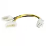 StarTech.com 6in LP4 naar 6-pins PCI Express grafische kaart voeding-adapterkabel