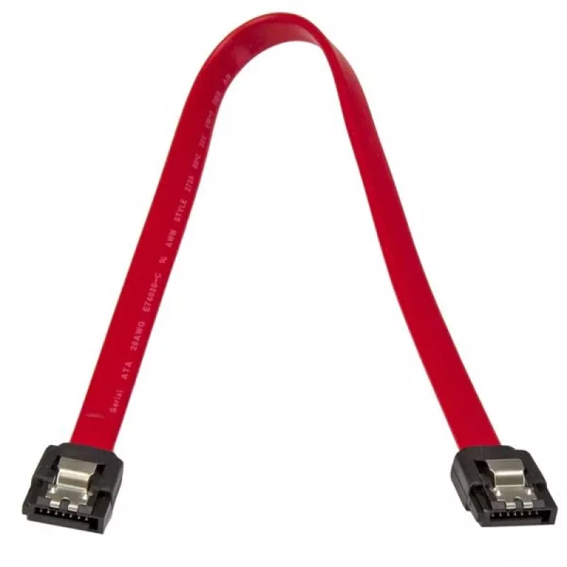 StarTech.com 12 inch latching SATA-kabel, 0,304 m, SATA III, SATA 7-pin, SATA 7-pin, stekker/stekker, rood
