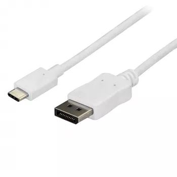 StarTech.com 1,8m USB-C naar DisplayPort 1.2 kabel 4K 60Hz – USB-C naar DisplayPort adapterkabel HBR2 – DP Alt Mode naar DP monitor videokabel – Compatibel met Thunderbolt 3 – wit