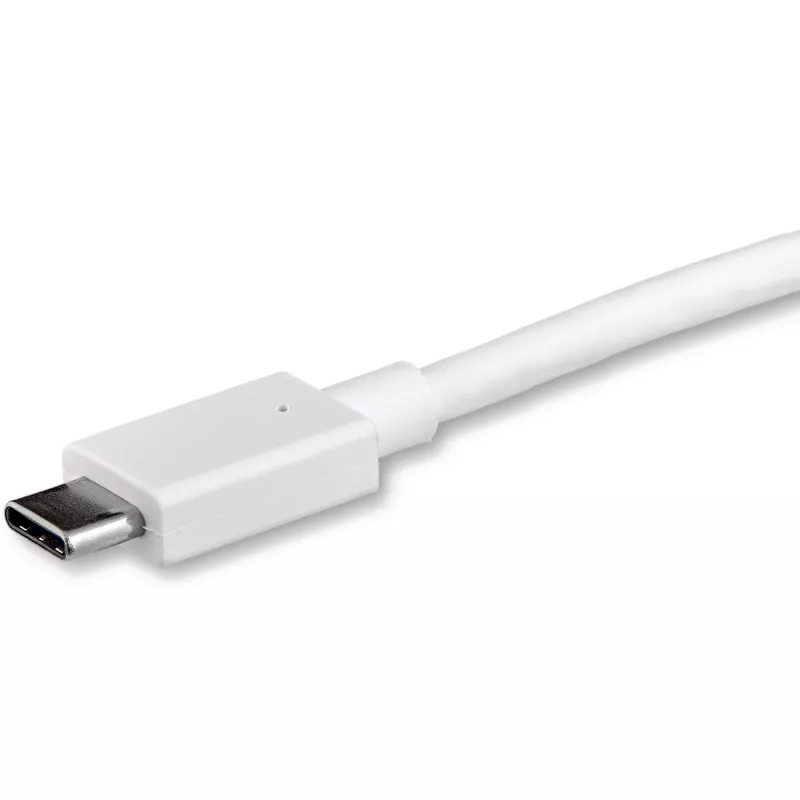 StarTech.com 1 m USB-C naar DisplayPort 1.2 kabel 4K 60 Hz – USB-C naar DisplayPort adapterkabel HBR2 – USB Type-C DP Alt Mode naar DP monitor videokabel – Werkt met Thunderbolt 3 – wit