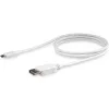 StarTech.com 1 m USB-C naar DisplayPort 1.2 kabel 4K 60 Hz – USB-C naar DisplayPort adapterkabel HBR2 – USB Type-C DP Alt Mode naar DP monitor videokabel – Werkt met Thunderbolt 3 – wit