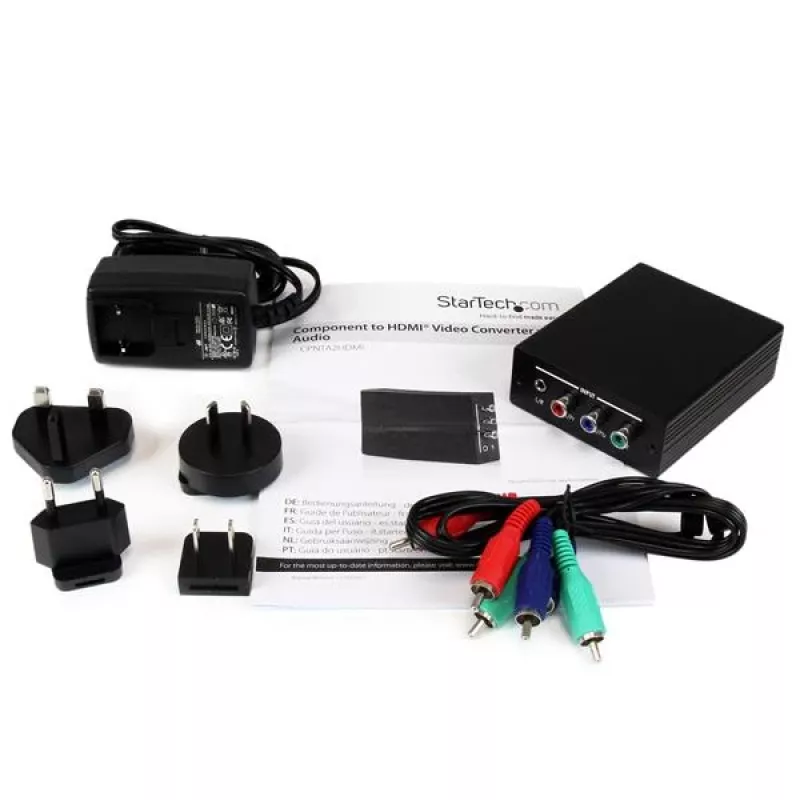StarTech.com component naar HDMI videoconverter met audio, zwart, RoHS, CE, FCC, 1080p, HDMI, 5 V, 80 mm