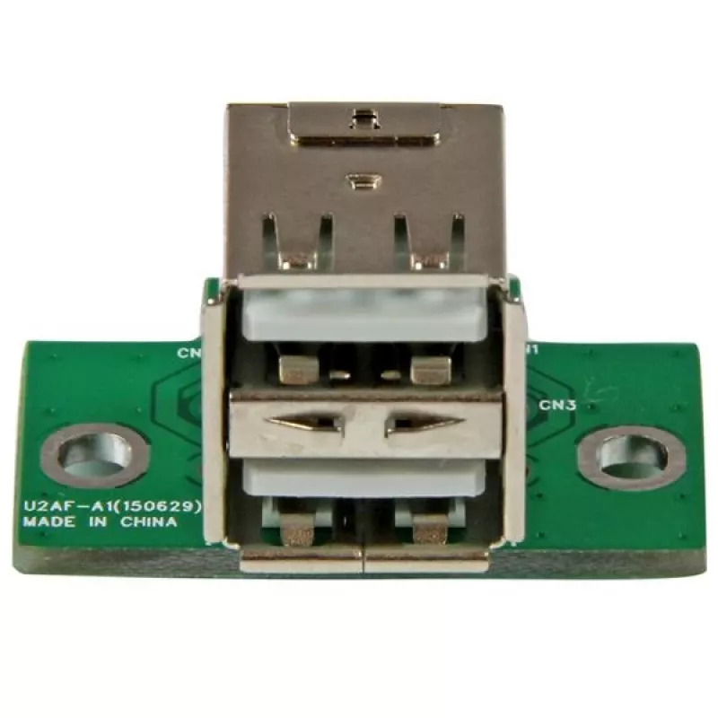 StarTech.com 2-poorts USB moederbord header adapter, IDC, USB 2.0, zwart, groen, roestvrij staal, 20 mm, 125 mm, 230 mm