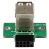 StarTech.com 2-poorts USB moederbord header adapter, IDC, USB 2.0, zwart, groen, roestvrij staal, 20 mm, 125 mm, 230 mm