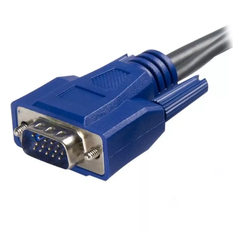 StarTech.com 1,8 m ultra-dunne USB-VGA-2-in-1-KVM-kabel, zwart, VGA, USB A + VGA, stekker/stekker, 189 g