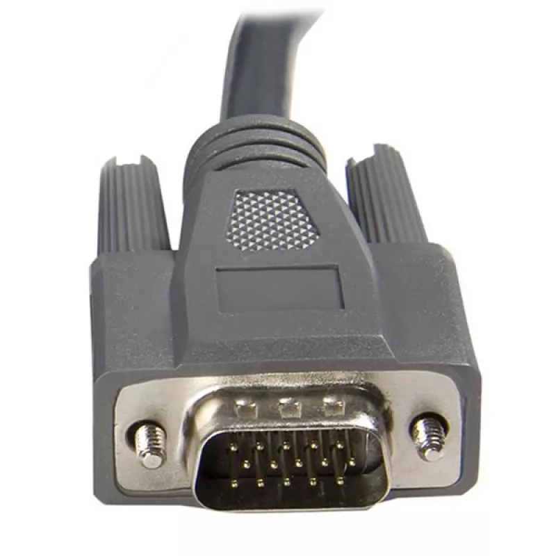 StarTech.com 1,8 m ultra-dunne USB-VGA-2-in-1-KVM-kabel, zwart, VGA, USB A + VGA, stekker/stekker, 189 g