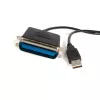 StarTech.com 10 ft USB-naar-parallel printeradapter – M/M, zwart, Centronics, USB Type-A, 30,5 m, stekker/stekker, CE, RoHS