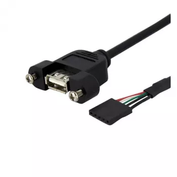 StarTech.com 0,3 m panel mount USB-kabel – USB-A naar moederbord header kabel V/V