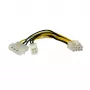 StarTech.com 15,2 cm 4-pins naar 8-pins EPS-voedingsadapter met LP4 - stekker/bus