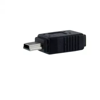 StarTech.com Micro-USB naar Mini-USB 2.0 adapter V/M, USB Mini-B, USB Micro-B, zwart