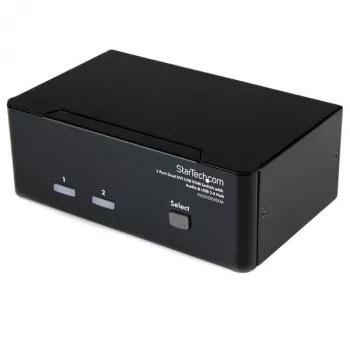 StarTech.com 2-poorts dual-DVI USB KVM-switch met audio & USB 2.0 hub