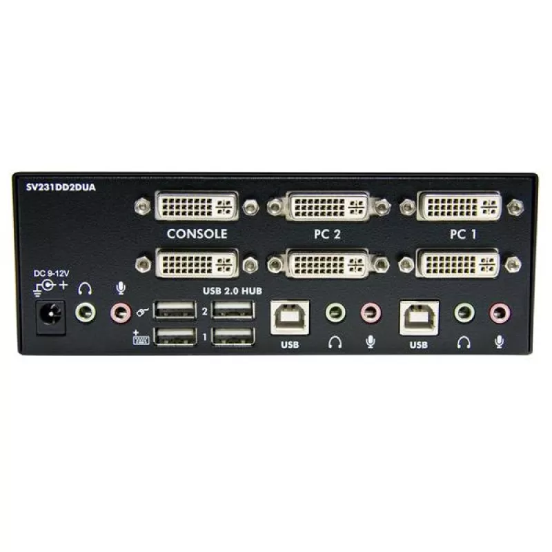 StarTech.com 2-poorts dual-DVI USB KVM-switch met audio & USB 2.0 hub