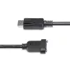 StarTech.com 1m panel mount DisplayPort-kabel - 4K x 2K - DisplayPort 1.2 verlengkabel stekker naar bus - DP video-verlengkabel met panel mount DP-aansluiting - DP monitorkabel